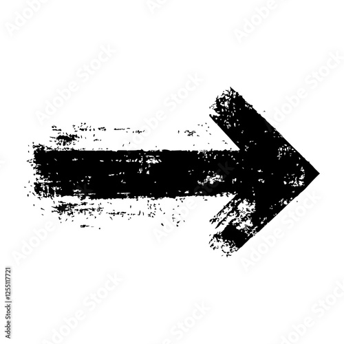 Black and White Grunge Arrow - Distressed Arrow