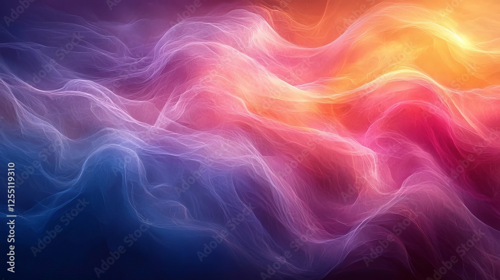 Obraz premium Vibrant Abstract Waves: A mesmerizing blend of colorful fluid patterns, evoking motion and energy, perfect for creative projects and modern designs.