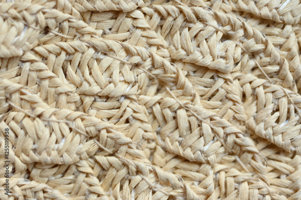 macro texture of light brown paper hat as background, close up texture of panama hat, paper for panama hat macro texture of light brown paper hat as background, close up texture of panama hat, paper for panama hat