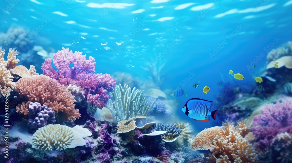 Naklejka premium reef texture blue