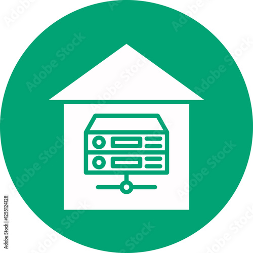 Server Room glyph circle icon
