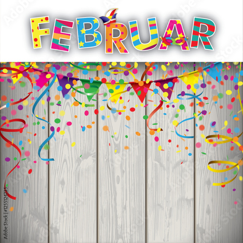 Februar Fasching Design Cover