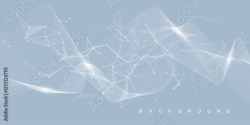 Global network connection banner design template idea. Header social network communication in the global business concept. Internet technology. Big data visualization. Vector illustration