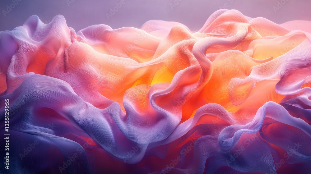 Obraz premium Abstract Colorful Flowing Fabric Design