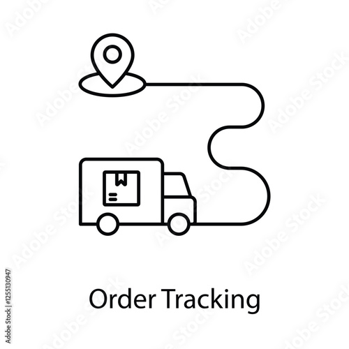Order Tracking Icon – A Package with a Location Pin, Representing Real-Time Updates