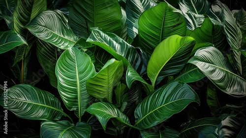 Wallpaper Mural glossy green foilage Torontodigital.ca