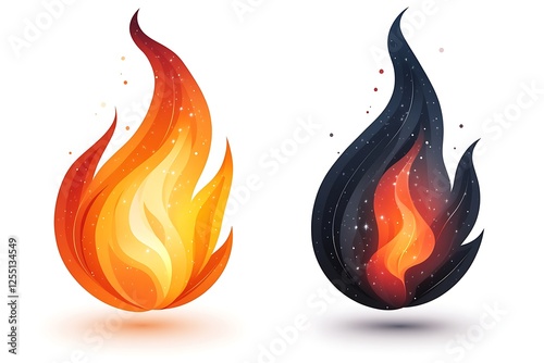 fire flame vector logo design