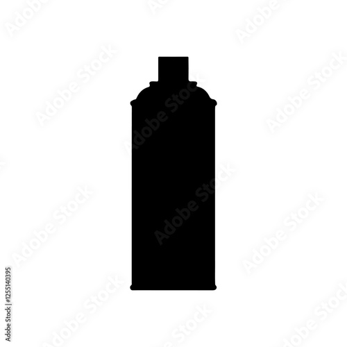 Black Aerosol spray silhouette vector illustration on white background