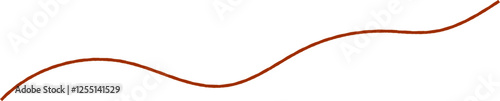 Wavy line with curvy abstract squiggles. Hand-drawn wiggle design. 