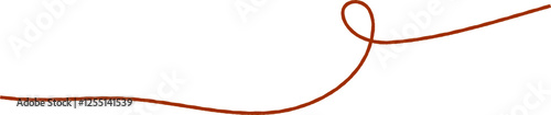 Wavy line with curvy abstract squiggles. Hand-drawn wiggle design. 