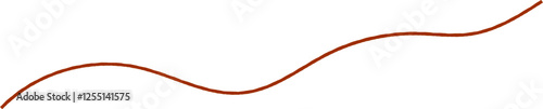Wavy line with curvy abstract squiggles. Hand-drawn wiggle design. 