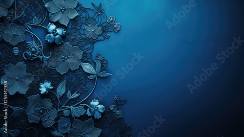 floral blue patterned background