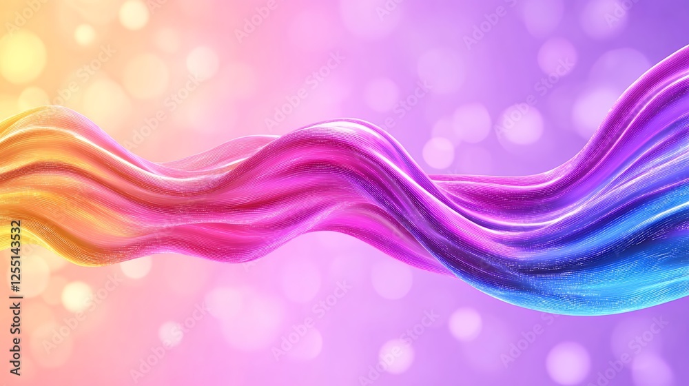 Colorful Waves of Light Flowing on a Soft Gradient Background Colorful Waves of Light Flowing on a Soft Gradient Background