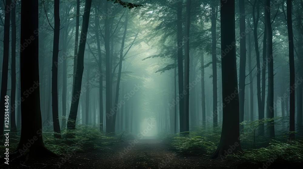 Obraz premium fog cannot see the forest for the trees