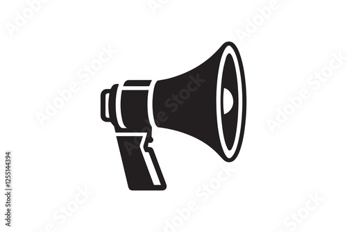 megaphone icon vector silhouette isolated in white background