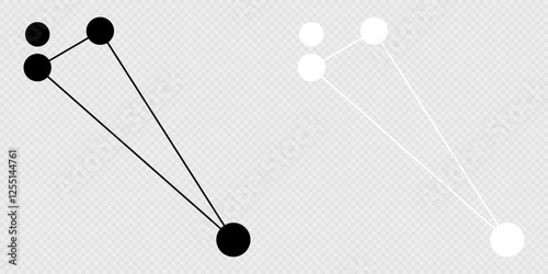 Triangulum constellation map set. Vector illustration.