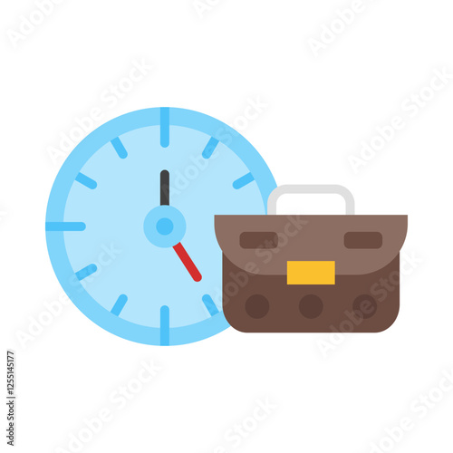 Working hours flat icon
