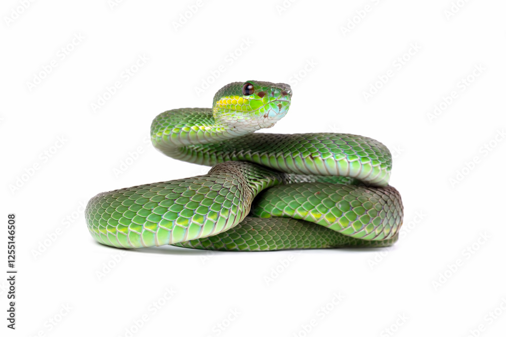 green viper snake, venomous and poisonous snake, trimeresurus albolabris