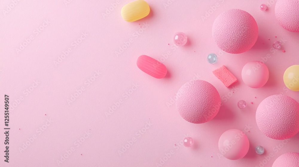 Pink Candy Composition Design Pink Candy Composition Design