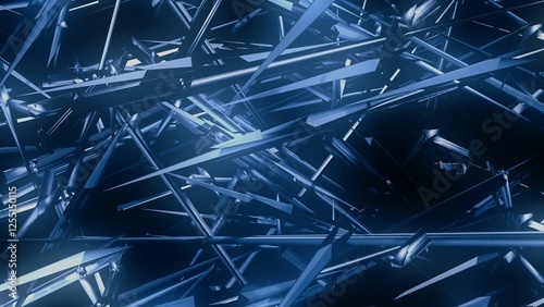 Blue metalic plexus structure background