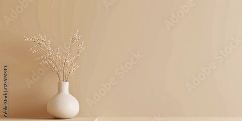 A chic minimalist design with a light sienna background, Sparse patterns and clean lines, Minimalist artistic style