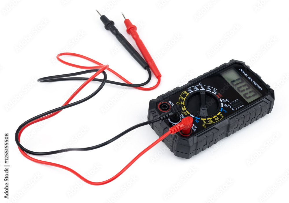 Digital multimeter isolated on white background Digital multimeter isolated on white background