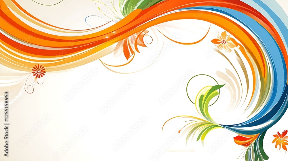 Abstract floral decorative design Abstract floral decorative design