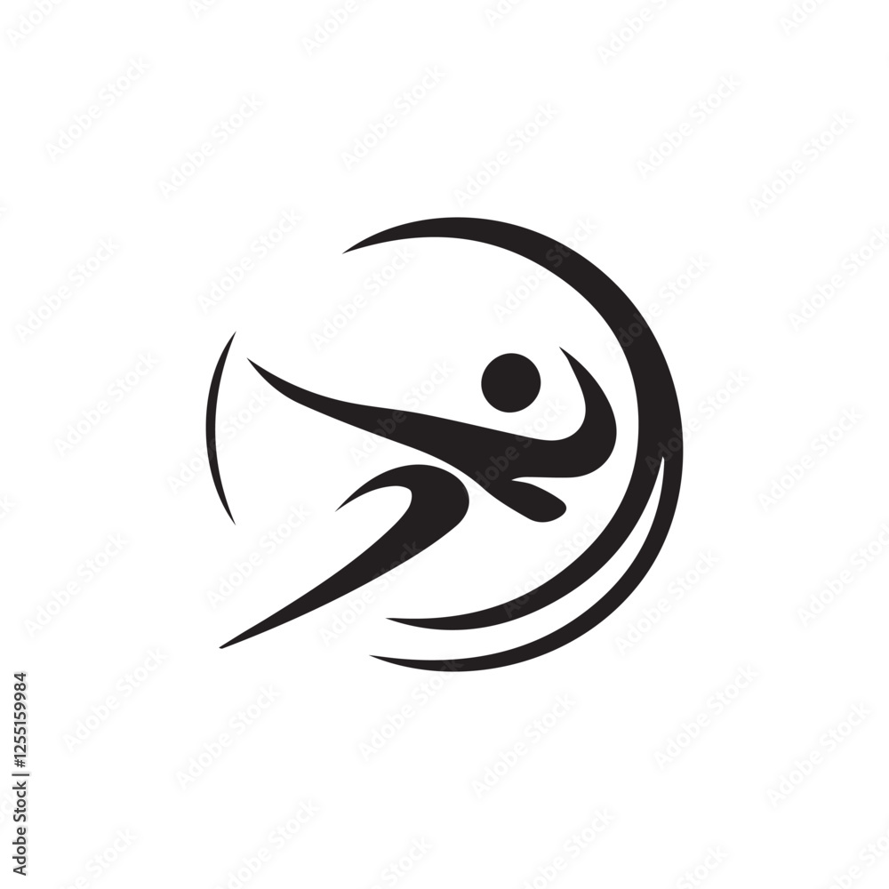 Fototapeta premium Athletics Icon illustration Vector silhouette