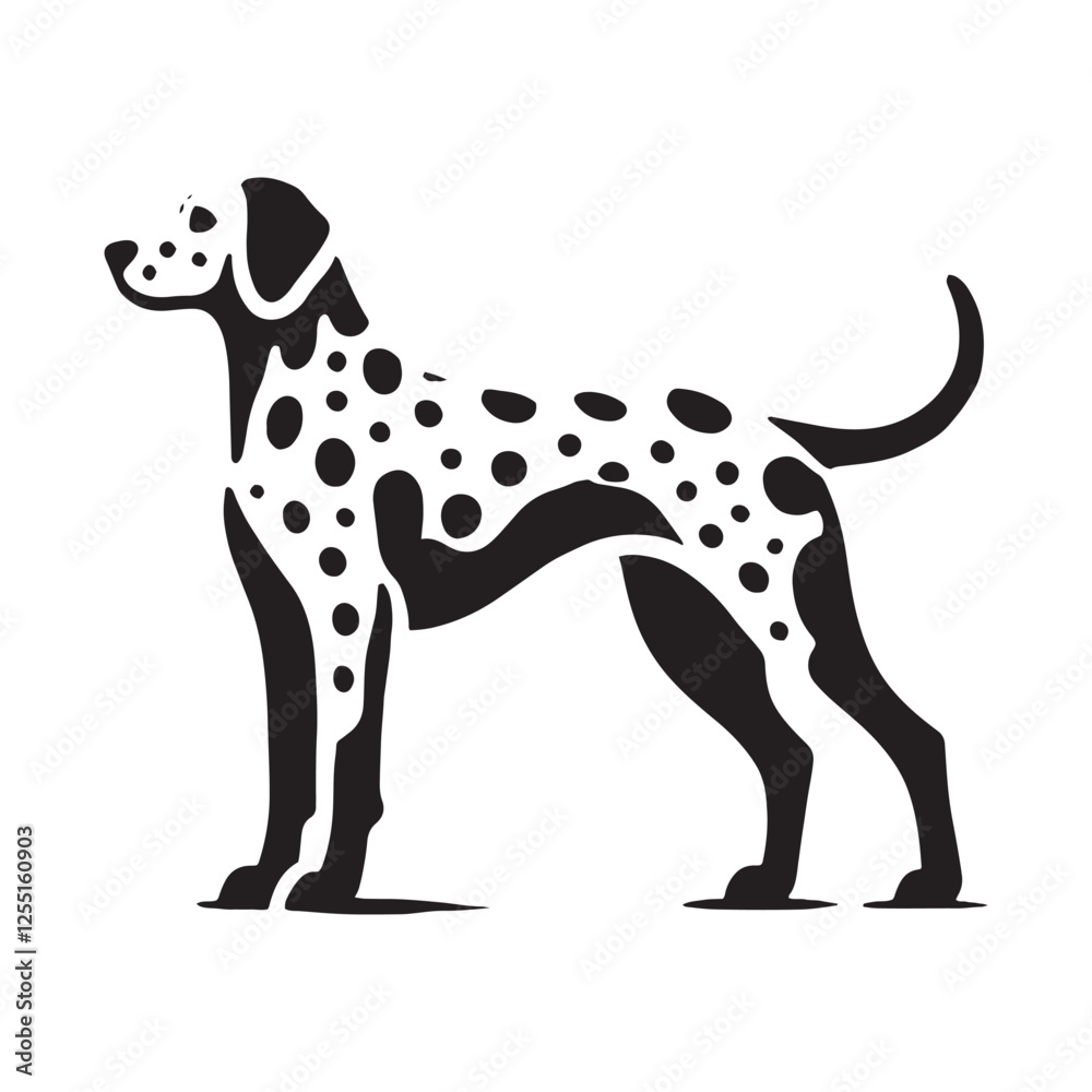Fototapeta premium High-quality Dalmatian silhouette suitable for all design needs - Dalmatian illustration - minimal Dalmatian vector - dog silhouette