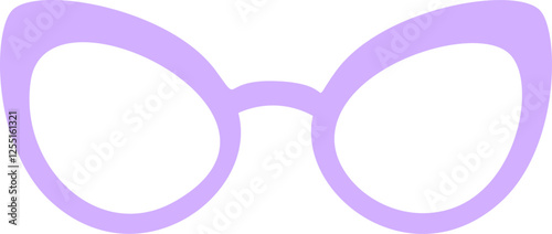 Lavender cat eye glasses frame spectacles represent fashion, style, and vision correction, adding a touch of elegance and sophistication to modern eyewear
