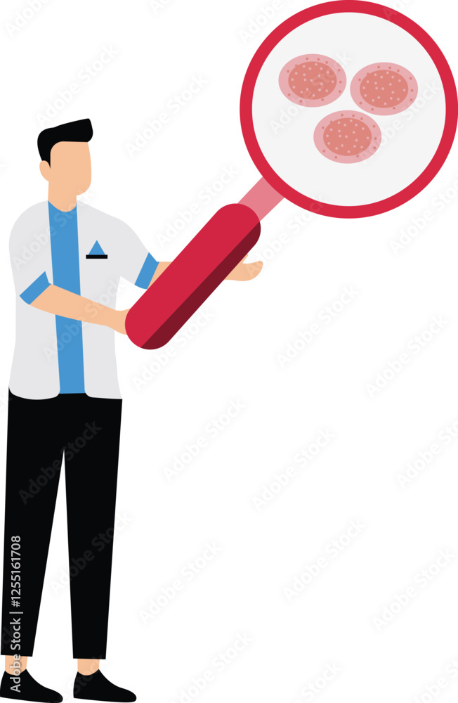Magnifying Glass blood cells male Magnifying Glass blood cells male