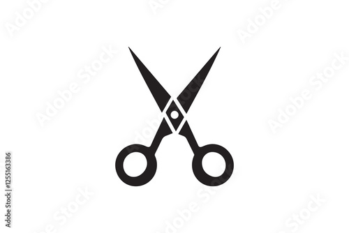 scissor icon vector silhouette isolated in white background