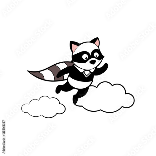 raccoon dressed as a superhero