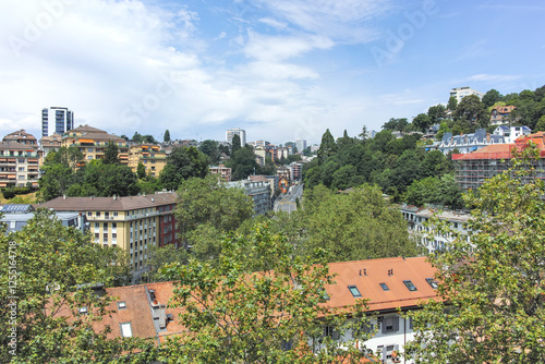 Wallpaper Mural The old town of city of  Lausanne, Switzerland Torontodigital.ca