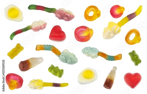 Wallpaper Mural Jelly candy isolated on white background Torontodigital.ca
