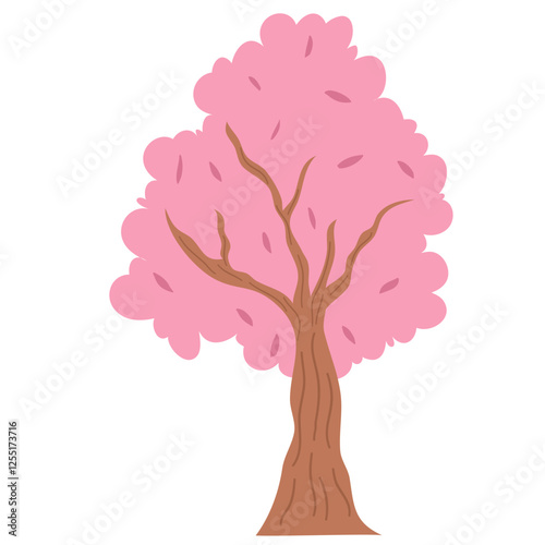 cute Cherry blossom tree illustration