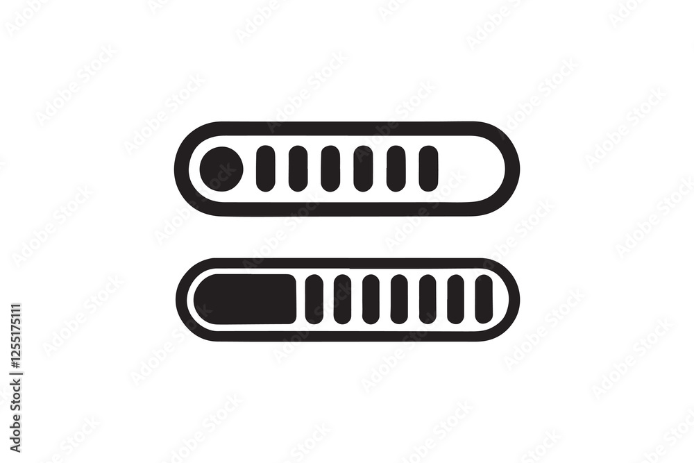 loading bar icon vector silhouette isolated in white background loading bar icon vector silhouette isolated in white background