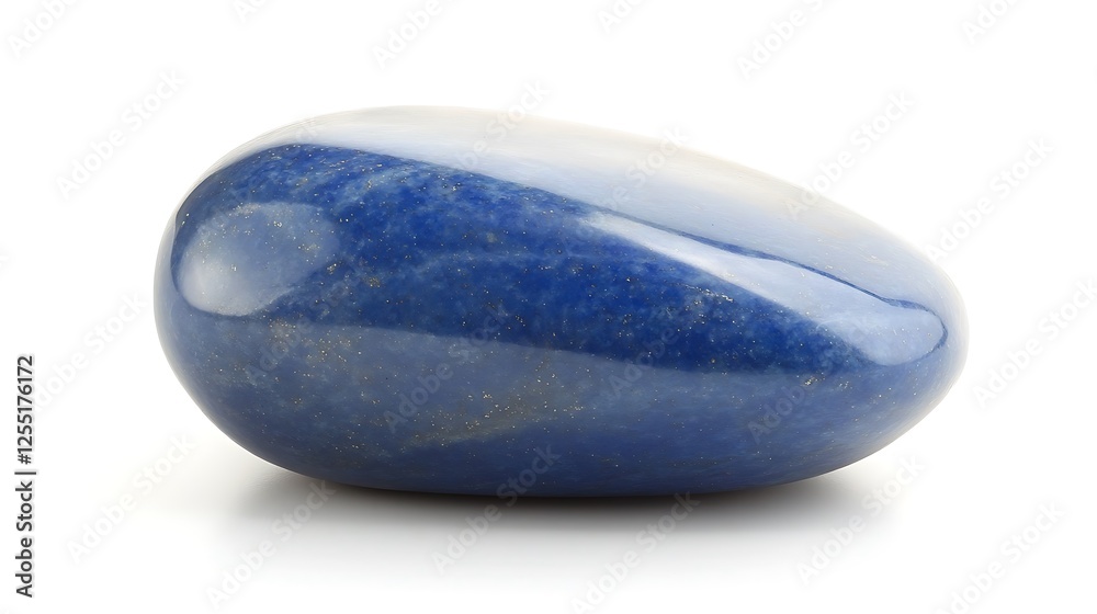Polished Lapis Lazuli gemstone, isolated, studio shot. Possible use for jewelry design or gemstone display Polished Lapis Lazuli gemstone, isolated, studio shot. Possible use for jewelry design or gemstone display