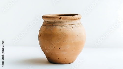 Earthenware Pot Against White Background photo