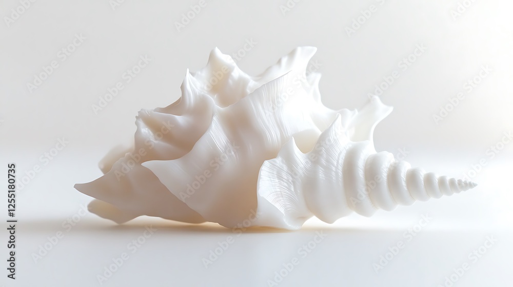 Isolated White Seashell, Elegant Seashell, Studio Light. Possible use for Desktop Wallpaper or Nature Photography Isolated White Seashell, Elegant Seashell, Studio Light. Possible use for Desktop Wallpaper or Nature Photography