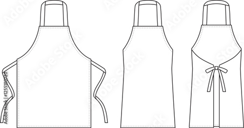 エプロン　白無地