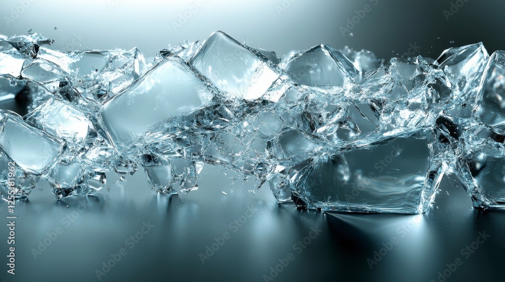Abstract Ice Cubes Texture Cool Blue And Grey Abstract Ice Cubes Texture Cool Blue And Grey