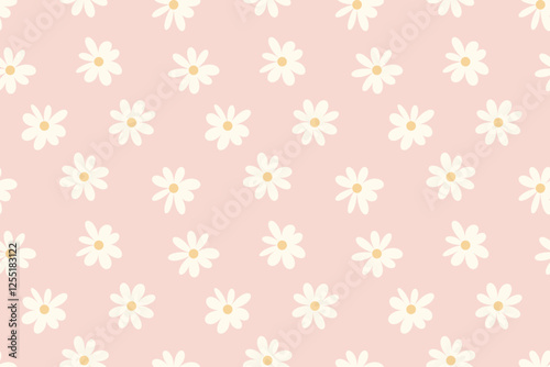 Flower petals cute seamless repeat pattern