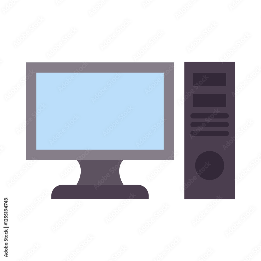 Computer flat icon