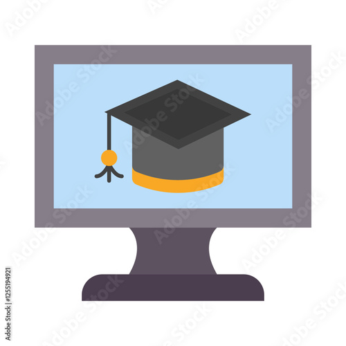 Elearning flat icon