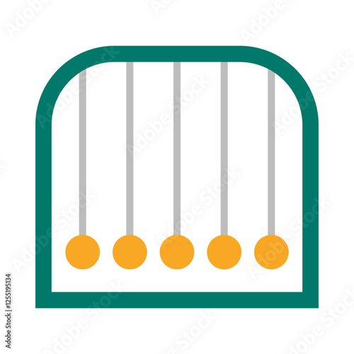 Newtons cradle flat icon