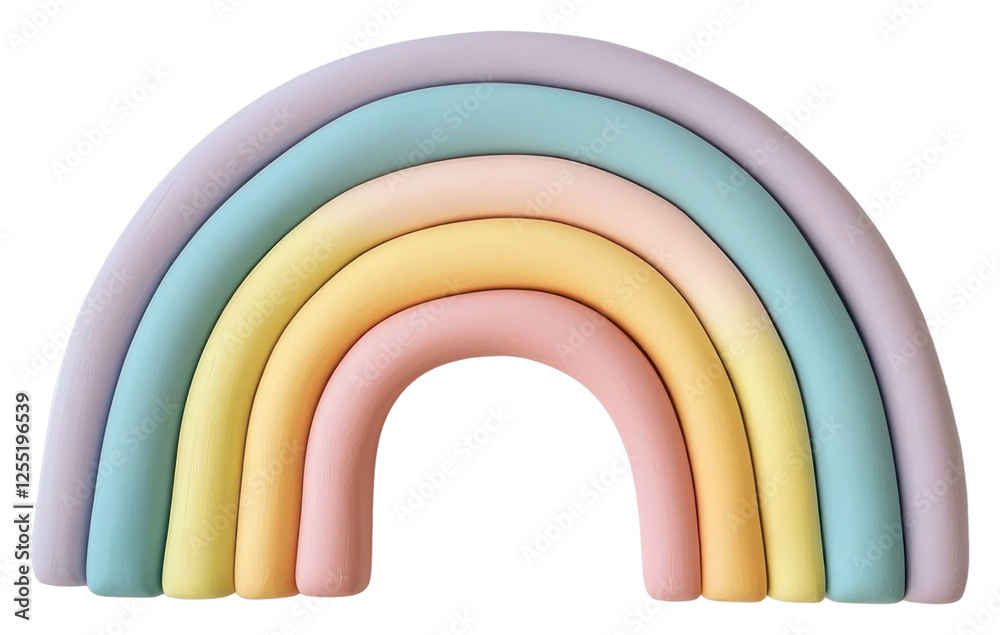 Obraz premium PNG Rainbow pastel colors toy.