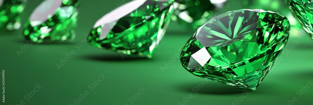 Fototapeta premium A photorealistic emerald liquid glass with a bright transparent background. Minimalistic, glossy, and grainy noise filter effect. Perfect for abstract, modern designs