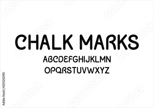 Chalk Mask font for logo and headline. Isolated vector typeset