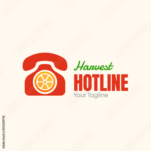Harvest Hotline Logo Design Template. Good for Business, Agency, Community and Organization